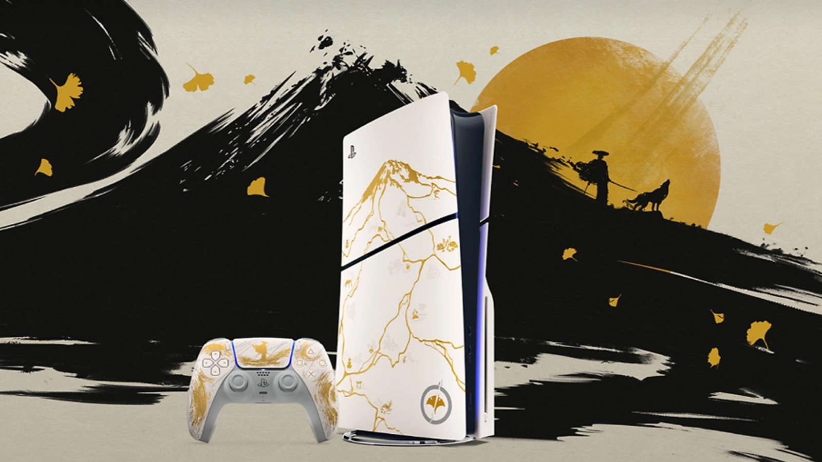 New! Playstation 5 PS5 Console Ghost of Yotei Gold Limited Edition 1TB Disc