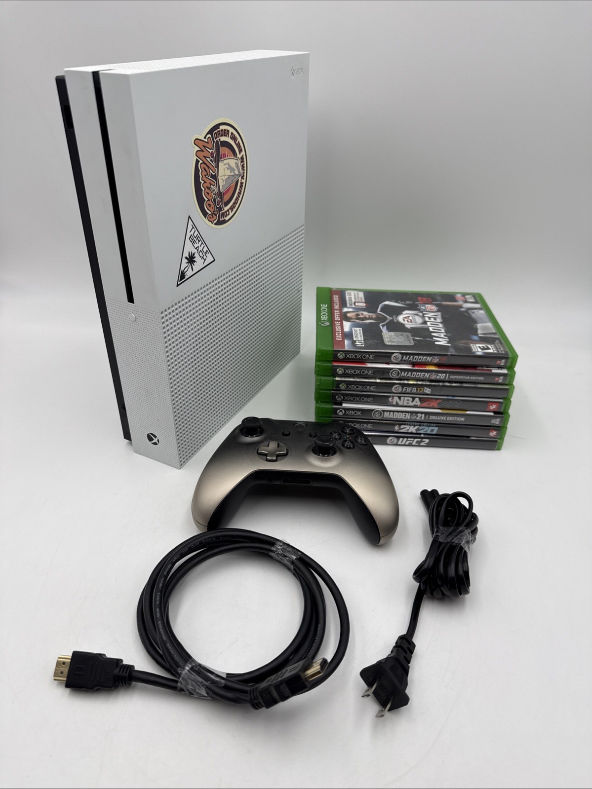🎮 Xbox One S 500GB Sports Bundle ~ Phantom Black Controller + 7 Games Tested