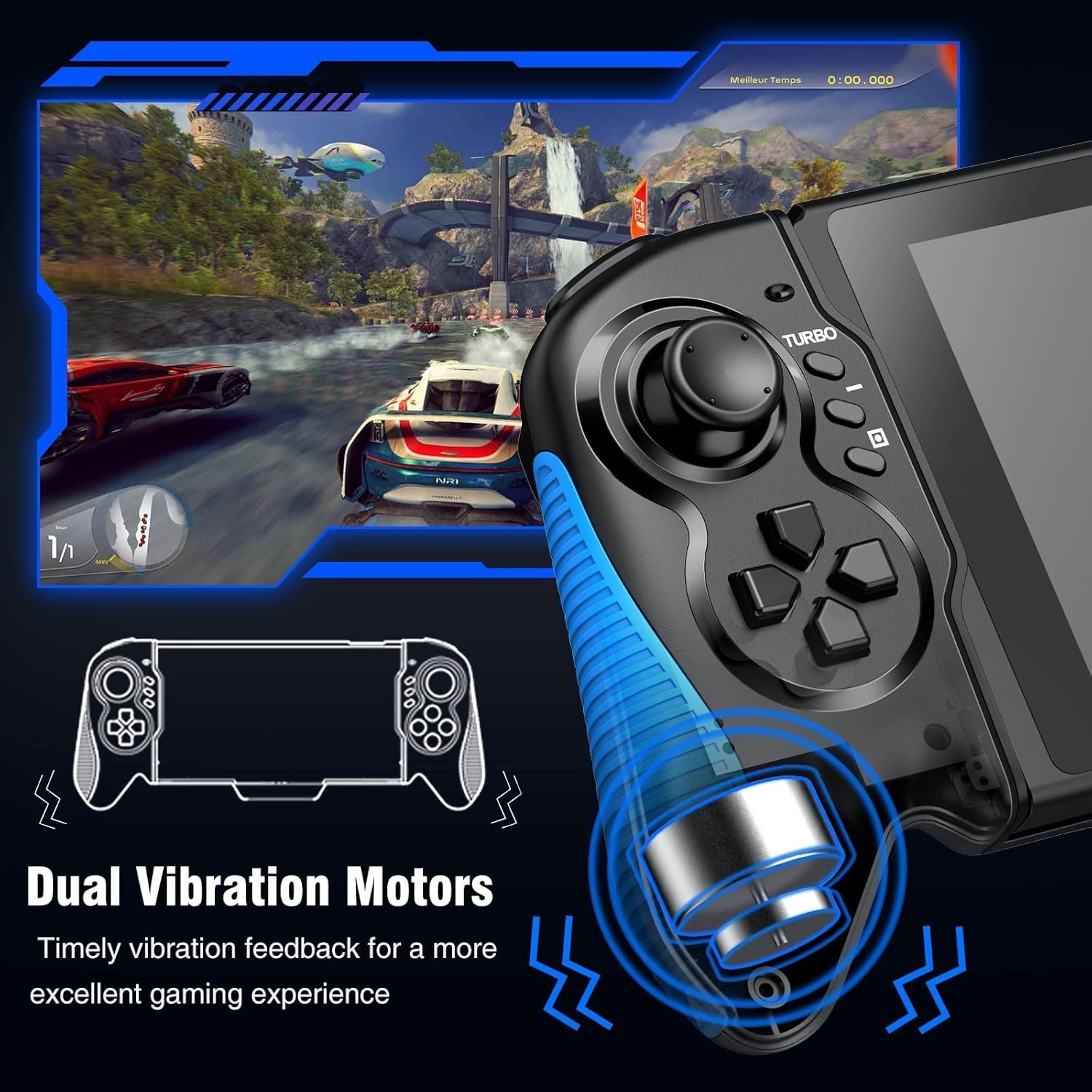 Switch Controller for Switch/Switch OLED, Rechargeable Plug-in Blue-Red