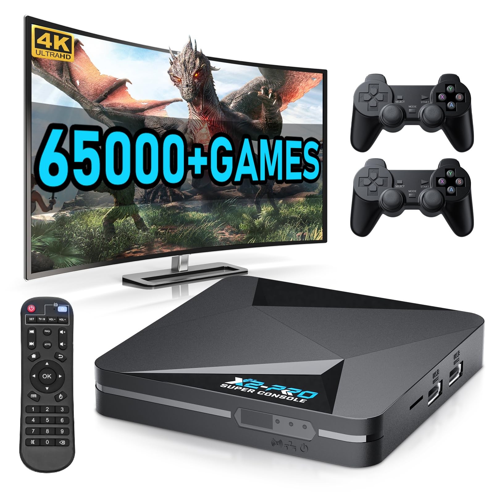 Retro Game Console Super Console X2 Pro Built-in 65000+ Games, Video Game Con…