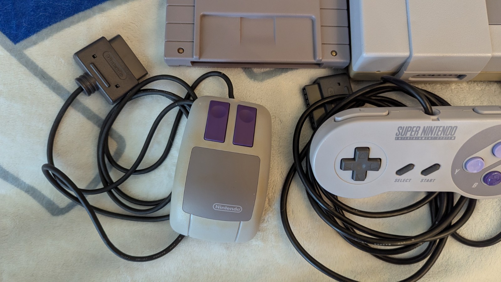 Super Nintendo SNES Console System Bundle with 11 Games, 2 Controllers & Mouse