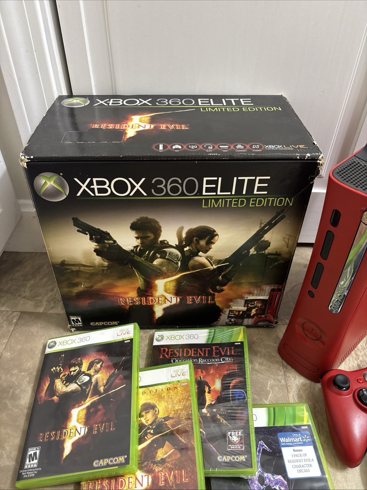 Microsoft Xbox 360 Elite Resident Evil 5 Limited Edition 120GB Red Console…