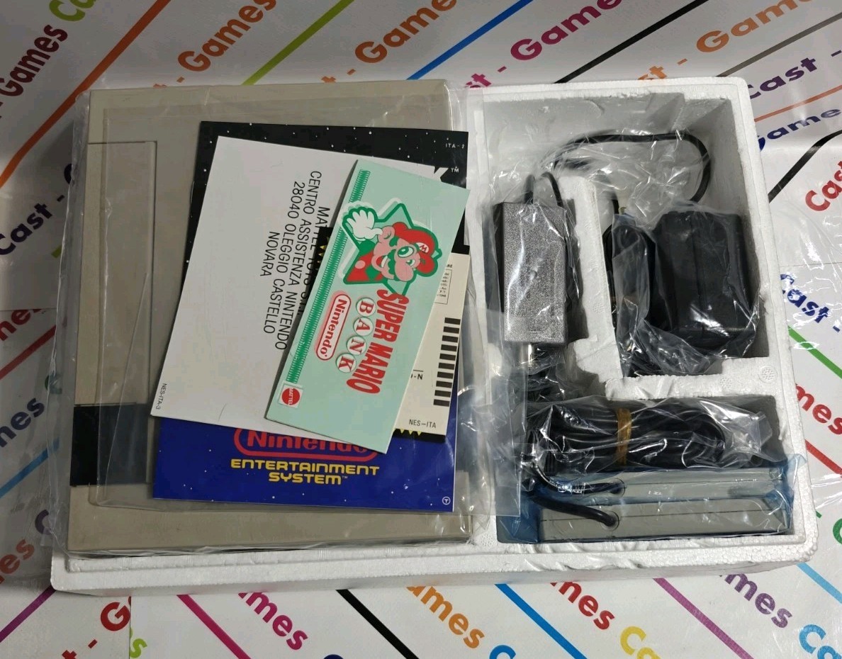 NINTENDO NES CONSOLE CONTROL DECK SUPER MARIO BANK PACK MATTEL RARE COMPLETE