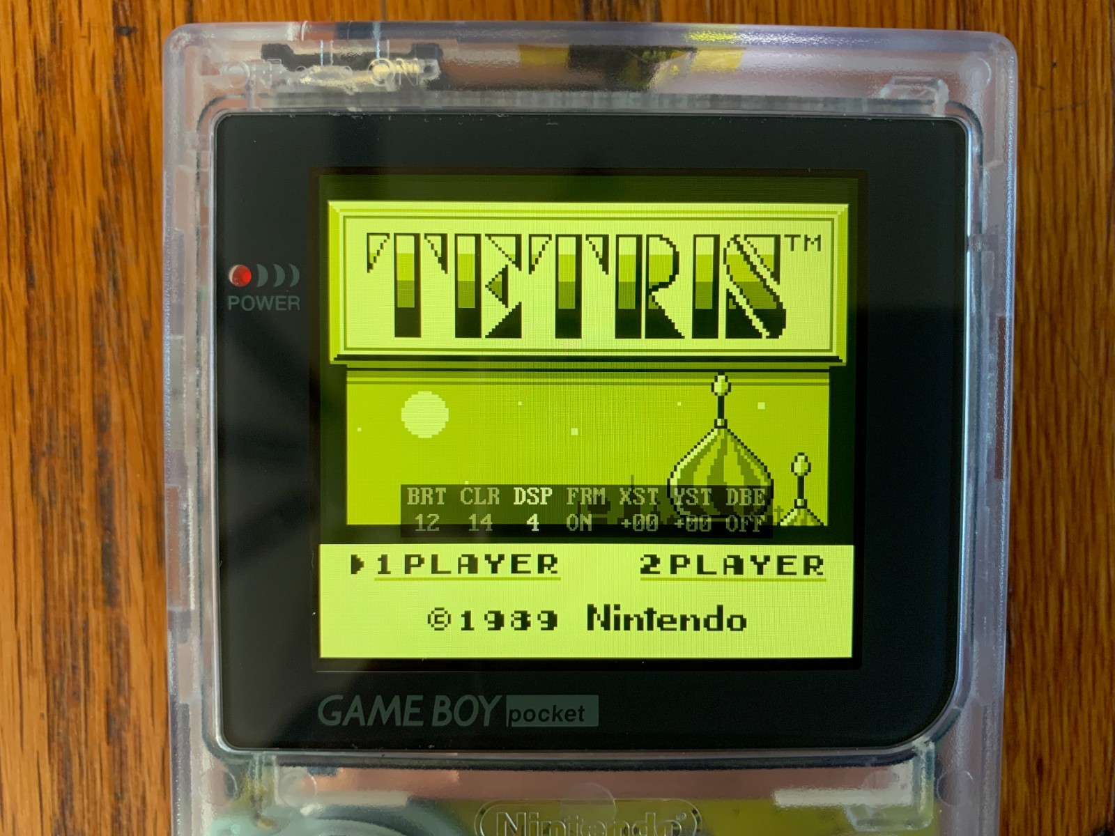 Nintendo Game Boy Pocket clear console system OSD IPS backlit screen yellow pcb