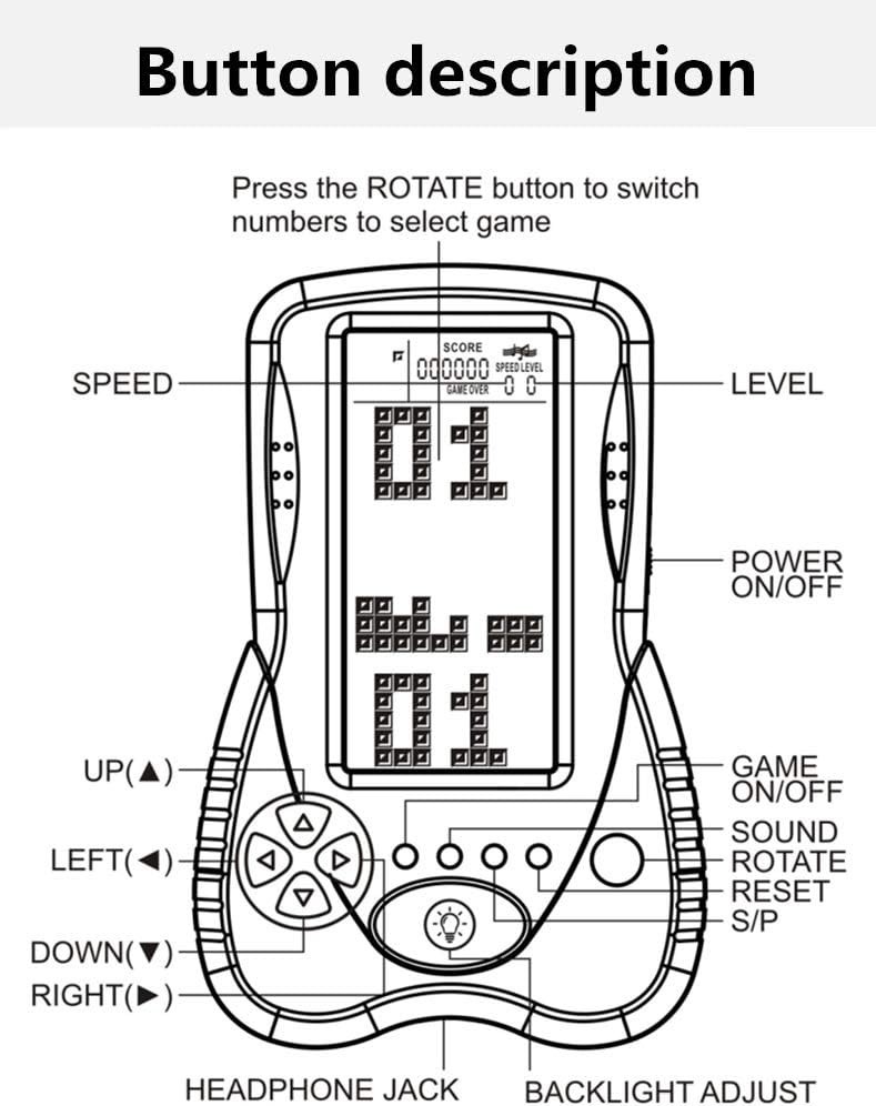Portable 4.1-Inch Blue Game Console – Enjoy 23 Classic Games Anytime, Anywhere