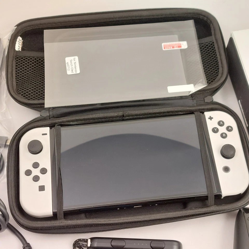 Nintendo Switch OLED Bundle 64GB System, Joy-Cons Controllers, Dock, Case, Etc.