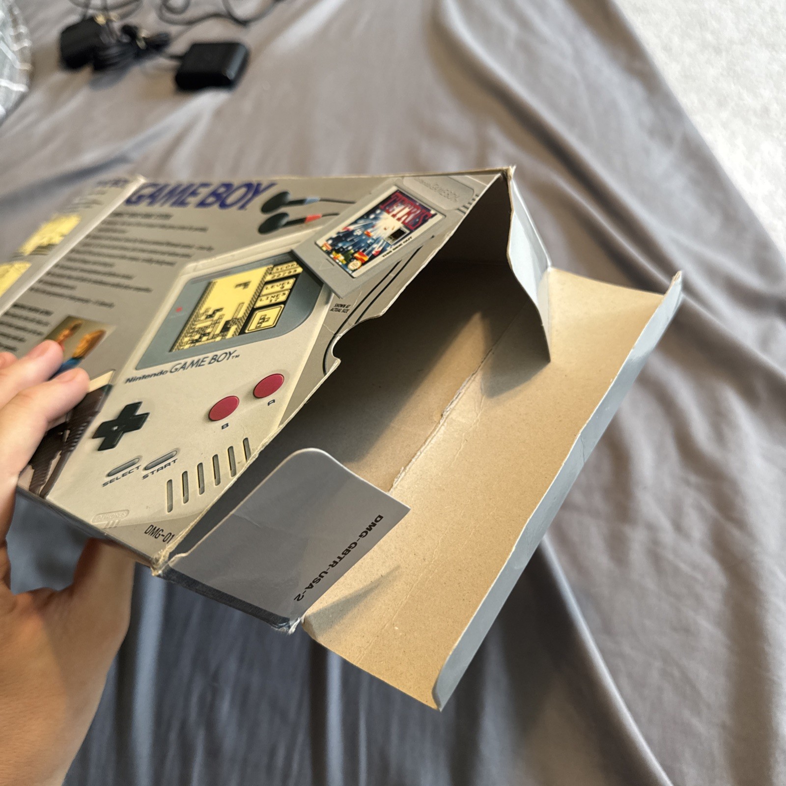 Nintendo Game Boy Open Box – Console, Headphones, Cable, Manuals (NO TETRIS)