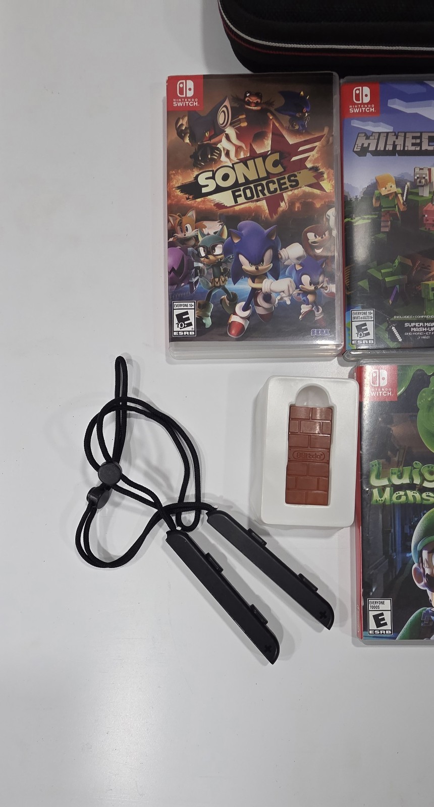 Nintendo Switch Console Neon Joy-Con Bundle Games Controllers Cases Lot Read Des