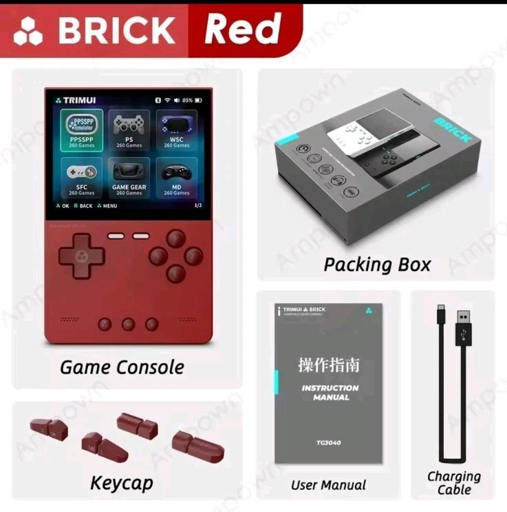 TrimUI Brick Black Open Source Handheld Game Console