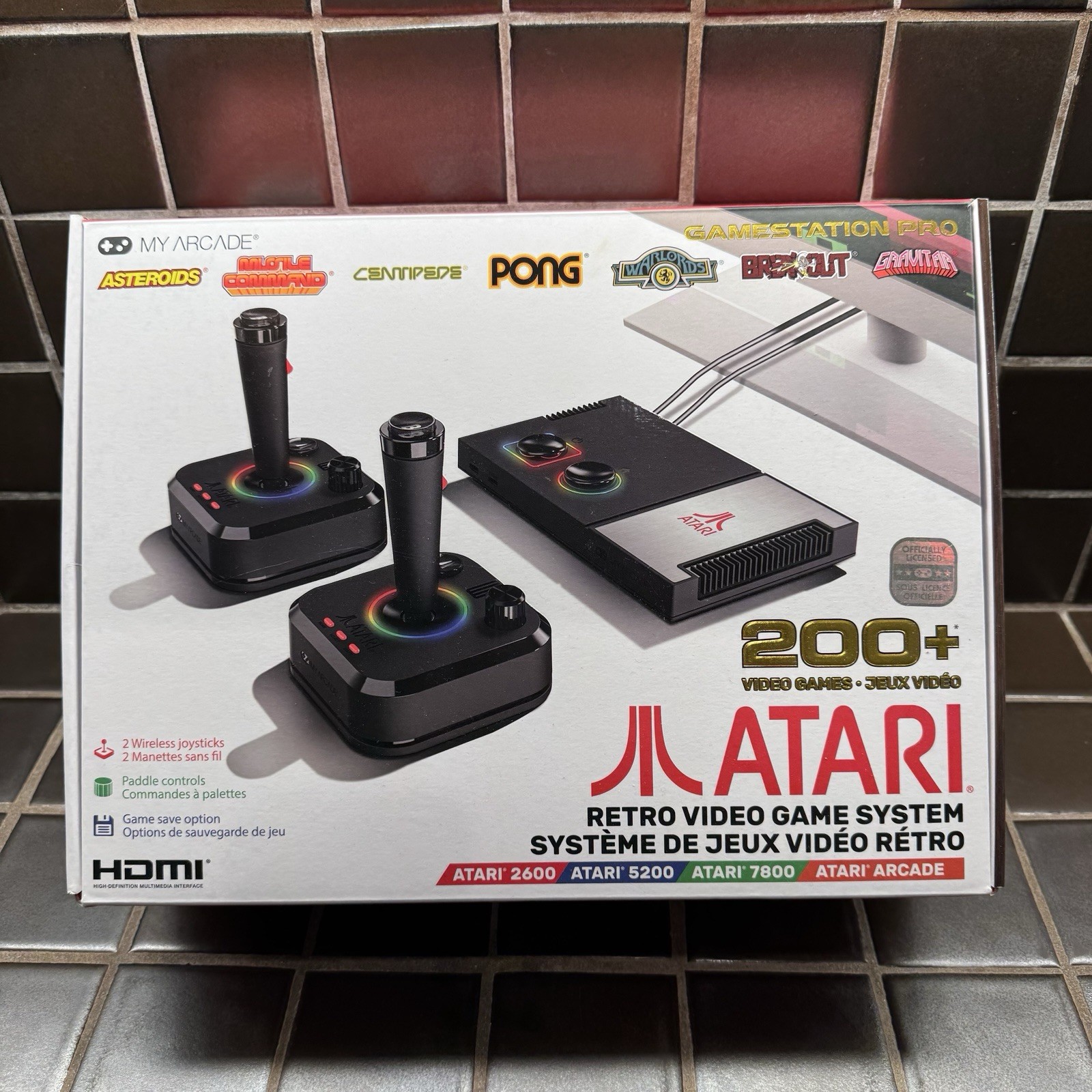Atari 2600 Retro Video Game System with 2 Wireless Joysticks and 200+ Games