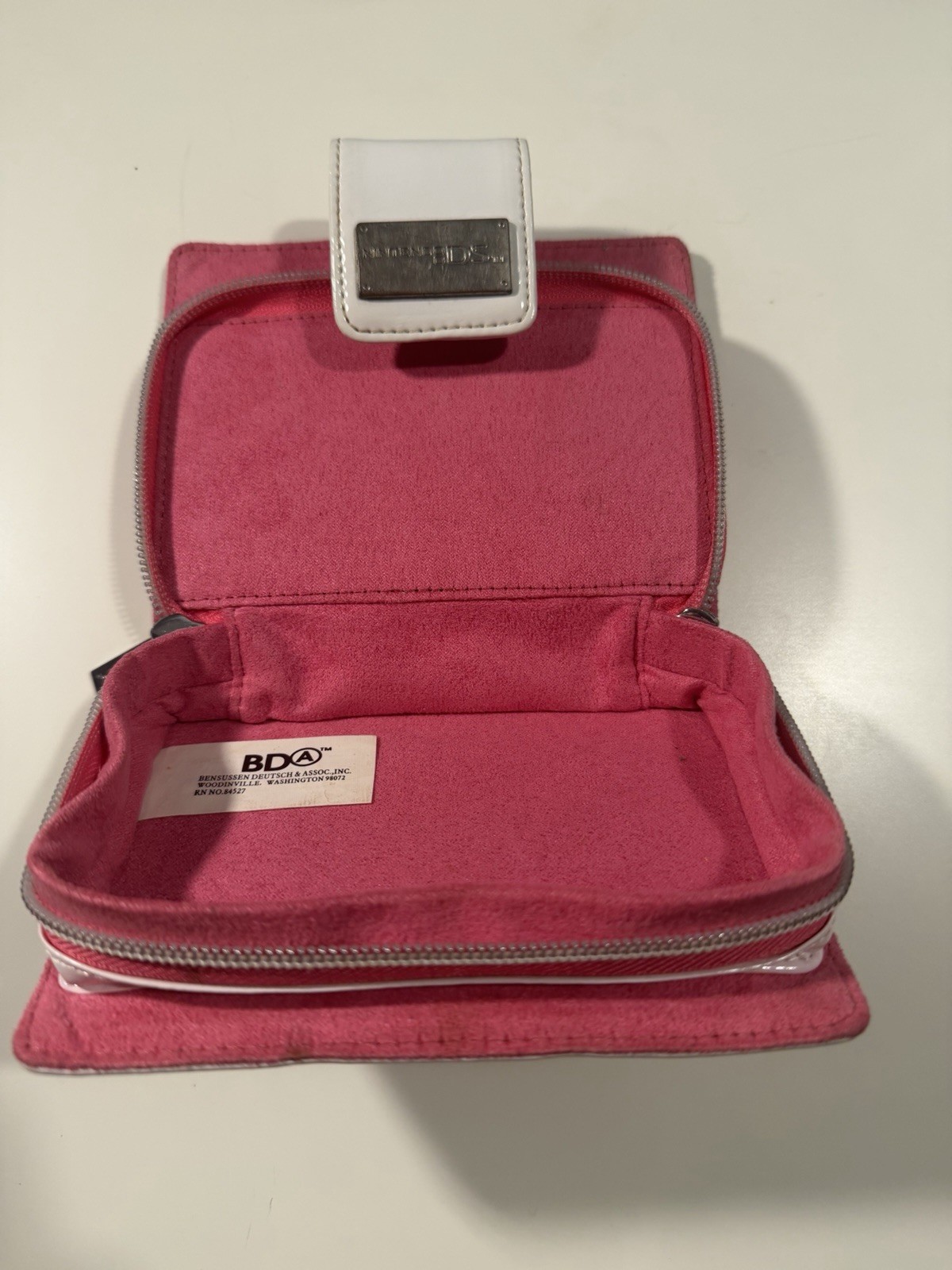 Nintendo DS Lite Metallic Rose System With Charger, Original Box, And 2 Cases