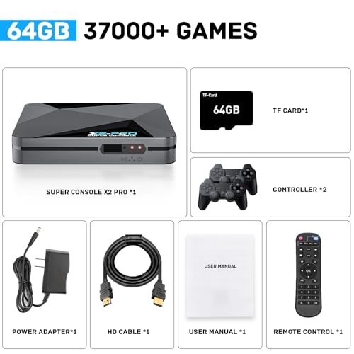 Retro Game Console 37000+ Games Android 9.0 Emuelec 4.6 4K UHD 2.4G 5G BT 5.0
