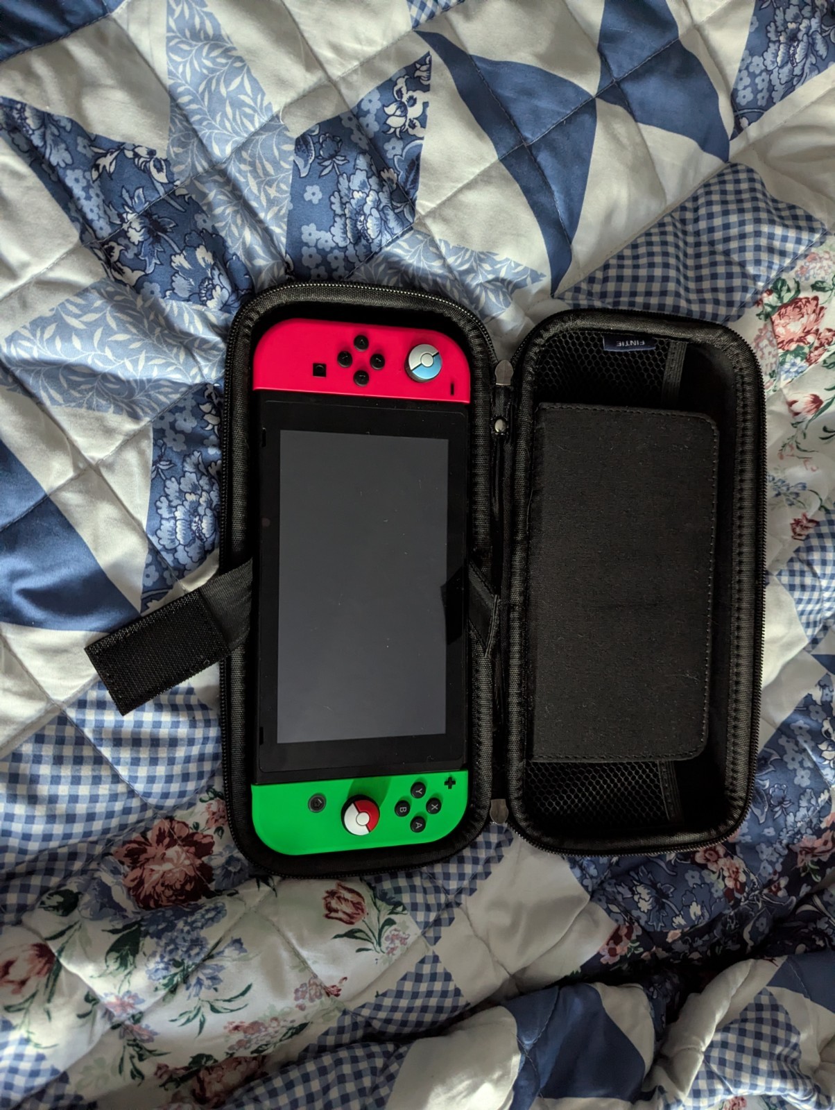 Nintendo Switch Console Pink Green Joy-Cons Dock Galaxy Carrying Case Handheld