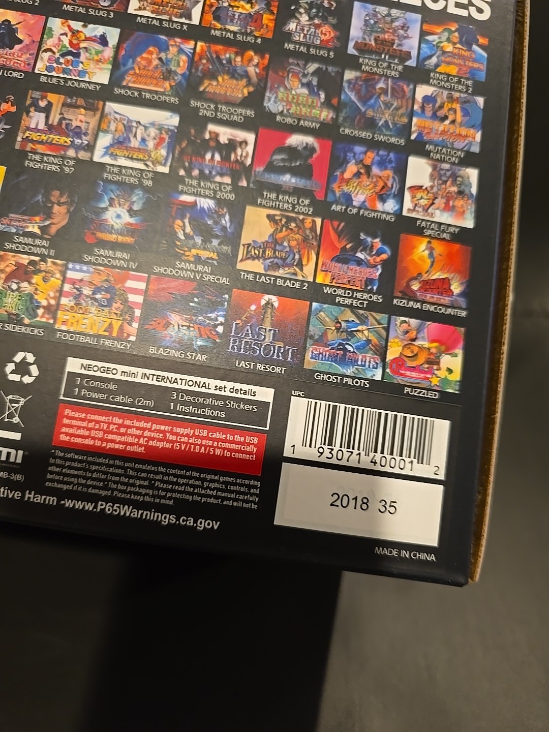 NEOGEO Mini International Edition SNK 40th Anniversary Classic Console