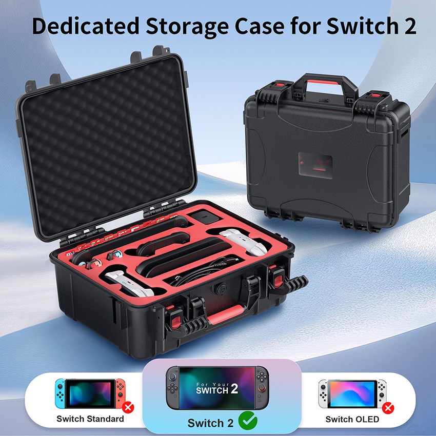 Waterproof Case Protective Box Hard Shell Storage for Switch 2 Accessories
