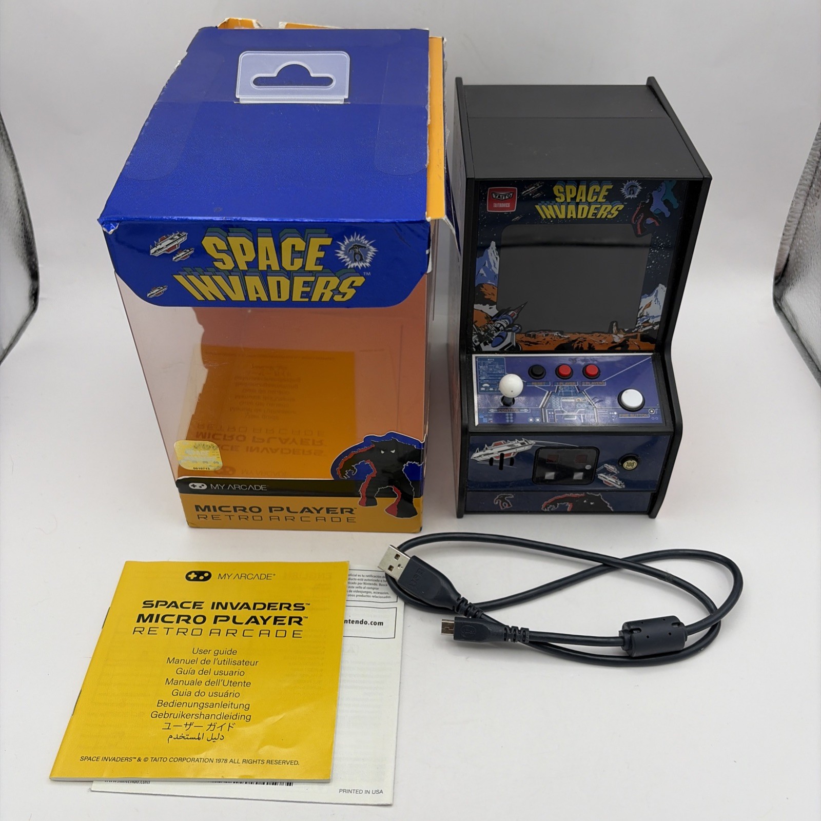TAITO My Arcade DGUNL-3279 Space Invaders Micro Player Retro Arcade Mini Tested