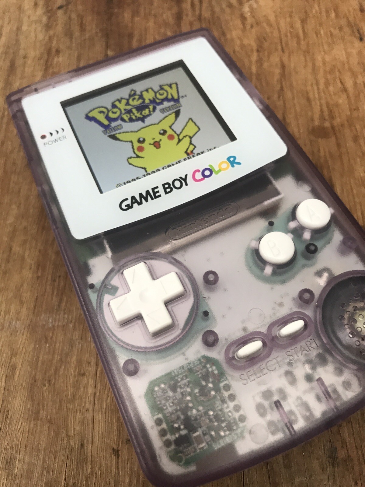 Nintendo Gameboy Colour Color Atomic Purple White Handheld Game Console Backlit