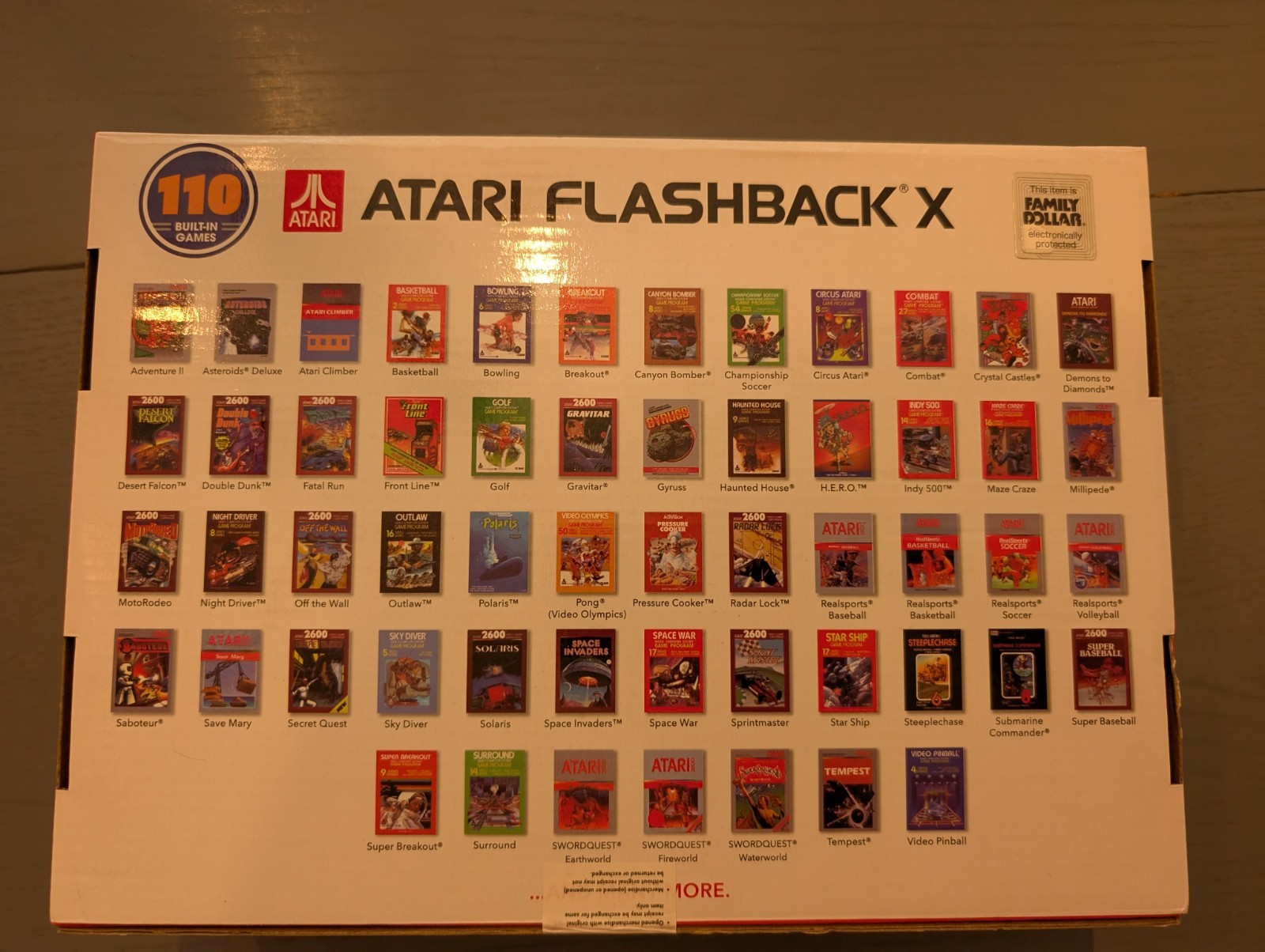 Atari Flashback X HDMI Retro Console 110 Built-in Games 2 Controllers AtGames