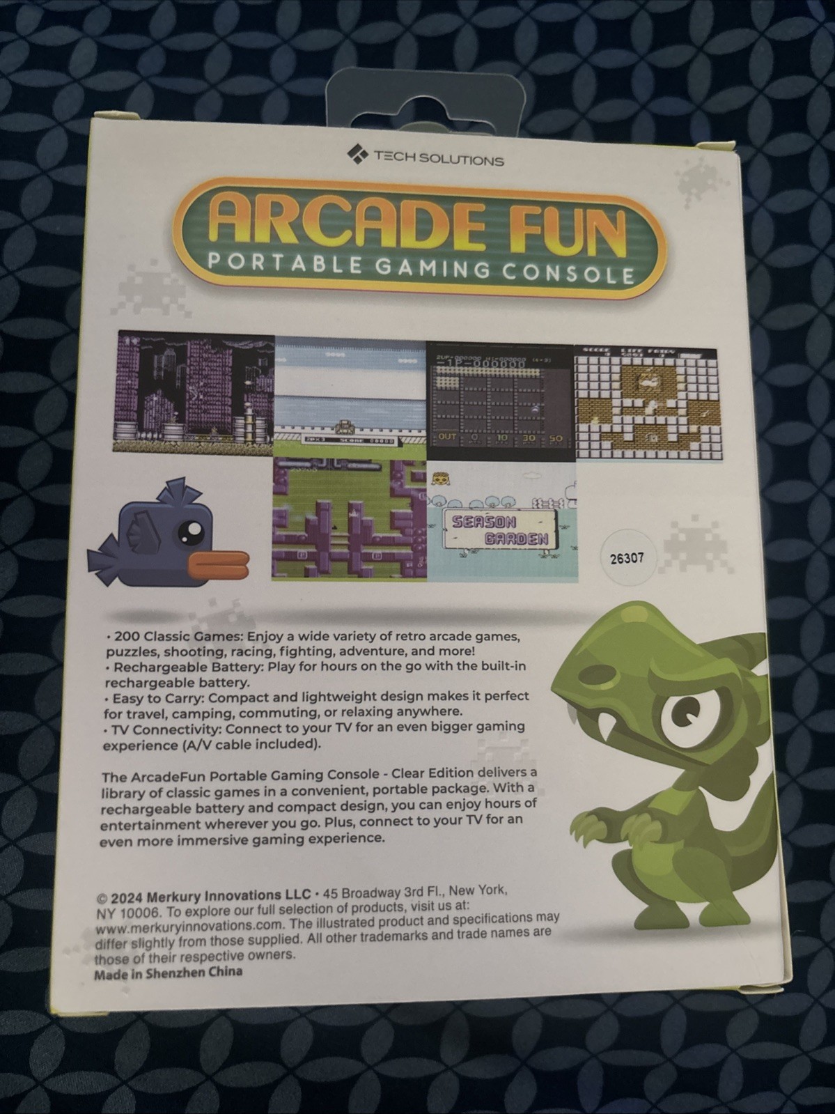 Tech Solutions Arcade Fun Portable Gaming Console Brand New Portable System 1E
