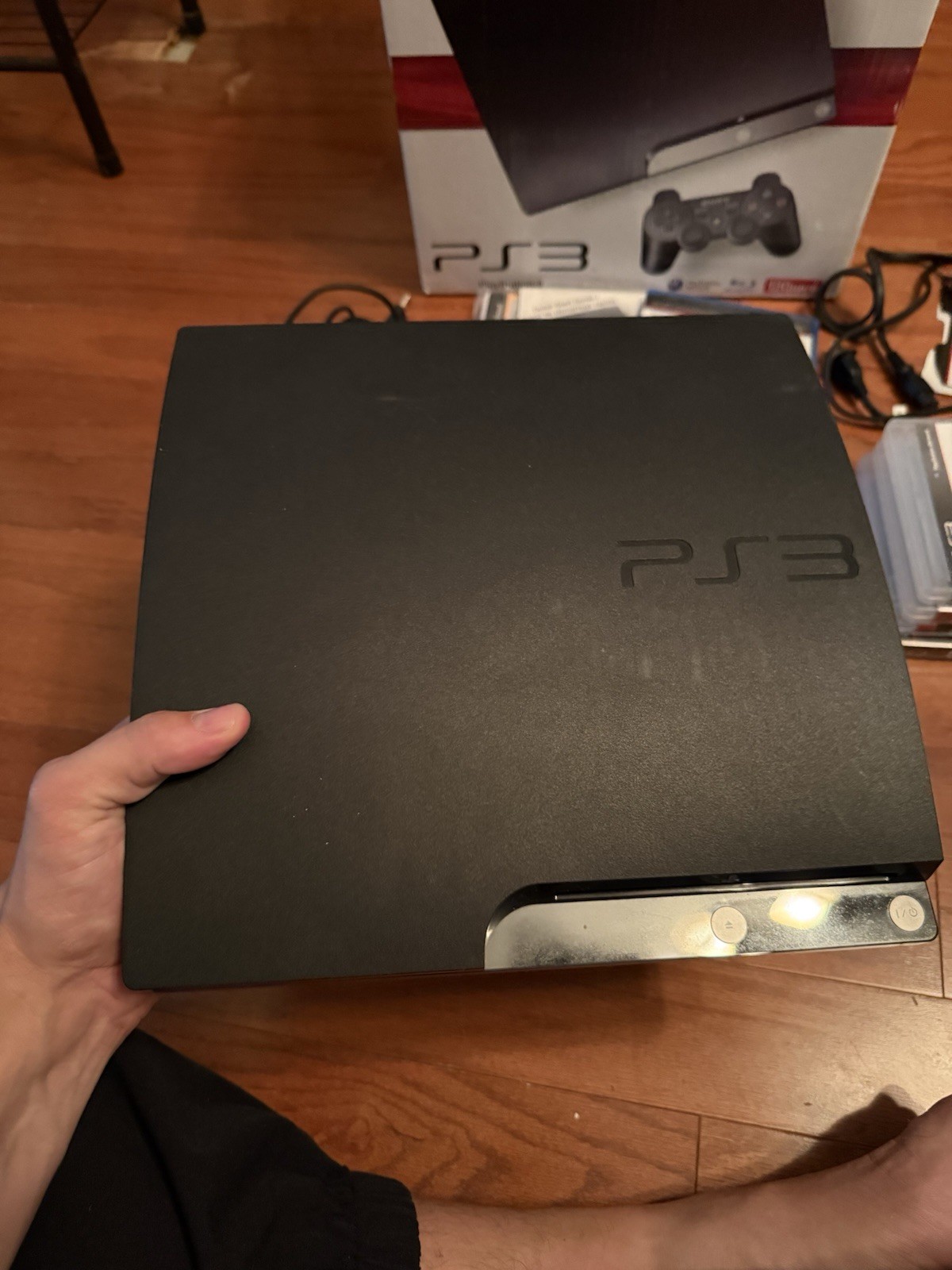 Sony Playstation 3 Slim Console (COMPLETE IN BOX, EXCELLENT CONDITION) W games