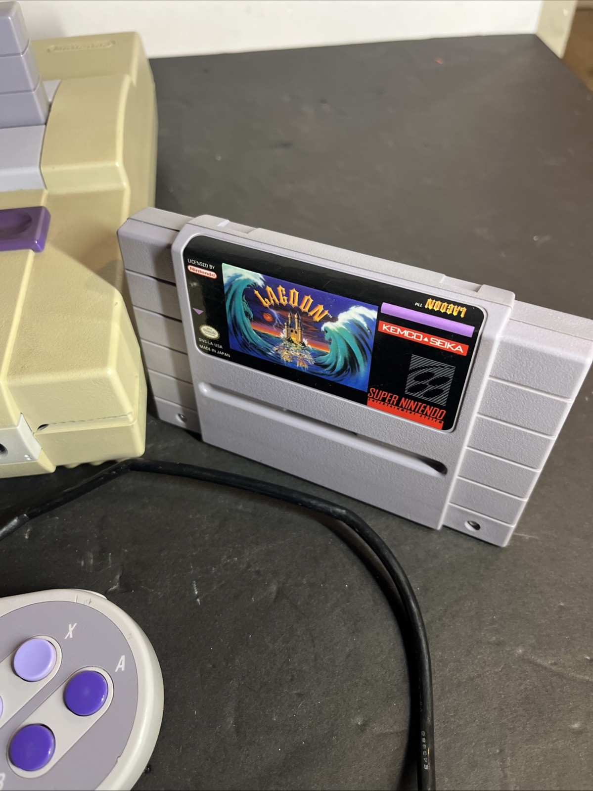Used Nintendo SNES Console Bundle w/ 3 Games – Tested, Fully Functional!