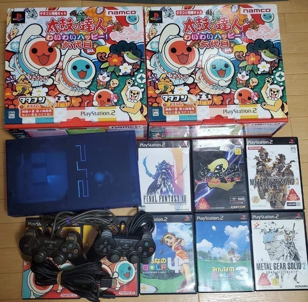 Sony PS2 main unit SCPH-37000 + Taiko no Tatsujin 6th generation Tatacon