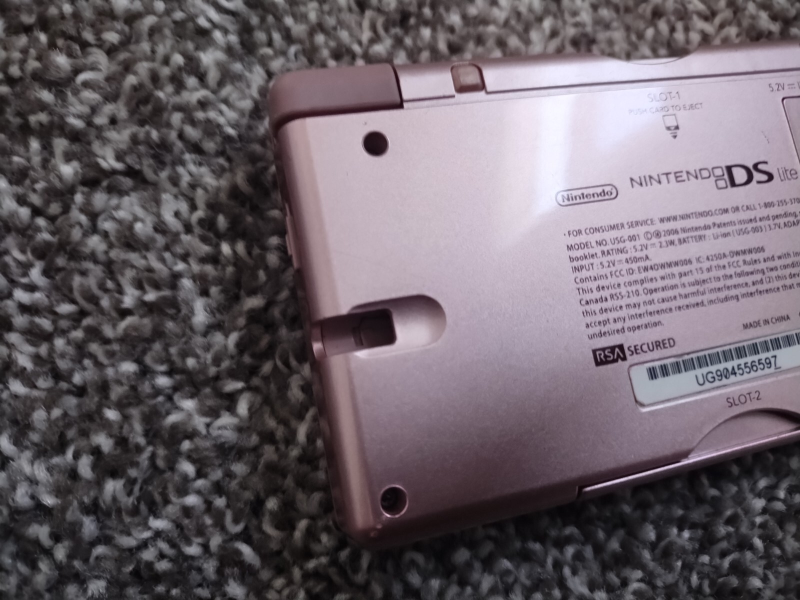 Nintendo DS Lite Video Game Console – Metallic Rose