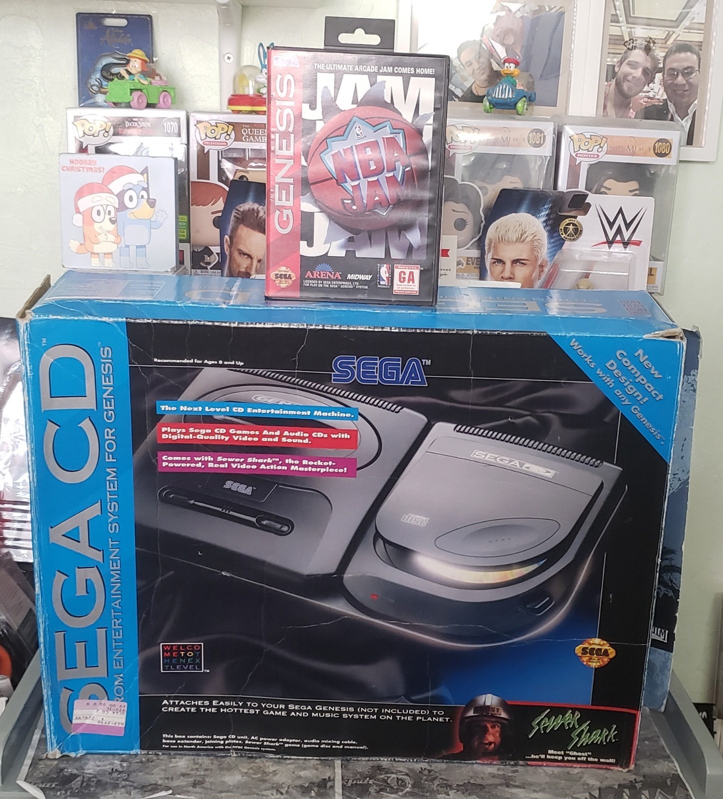 Sega Genesis Console With Box Sega Cd Console NBA JAM Game