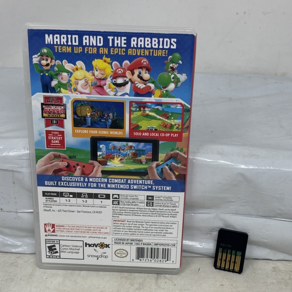 Nintendo Switch HAC-001 Console Mario Game Bundle + Pro Controller Cords Tested.