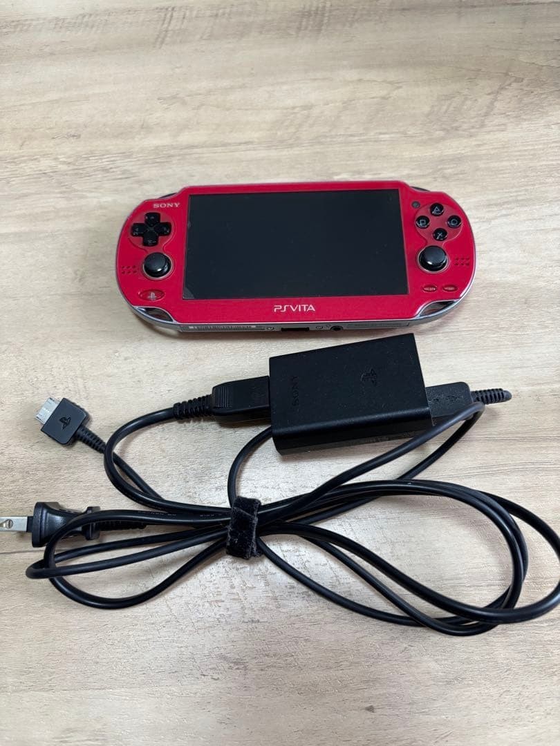Excellent SONY PS Vita PCH-1000 ZA03 Cosmic Red Wifi w/charger