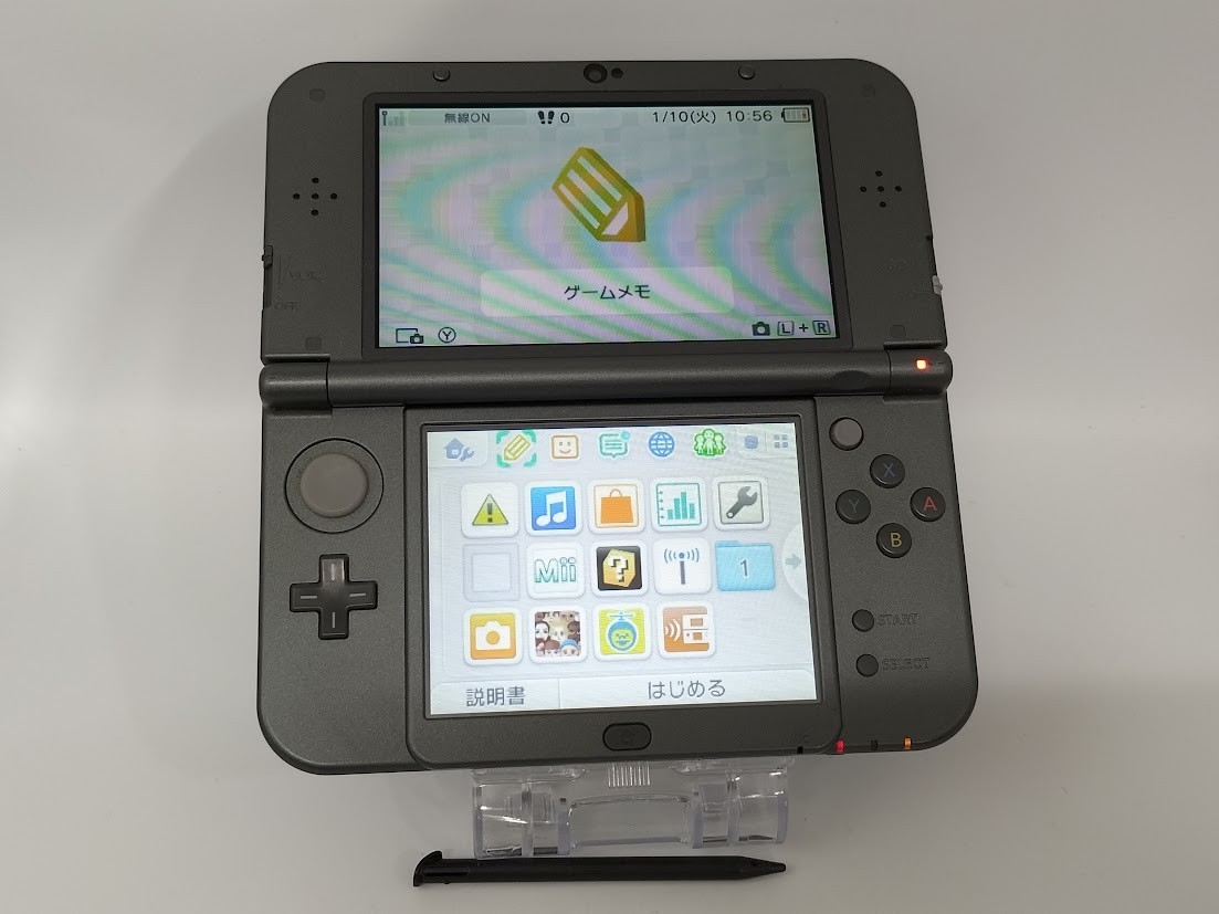B7150 Nintendo new 3DS LL XL console Metallic Black Japan w/pen fx