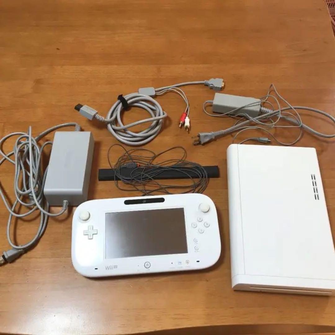 Wii U Video Game Console 32GB and Game-pad SET white SHIRO USED working JP Ver