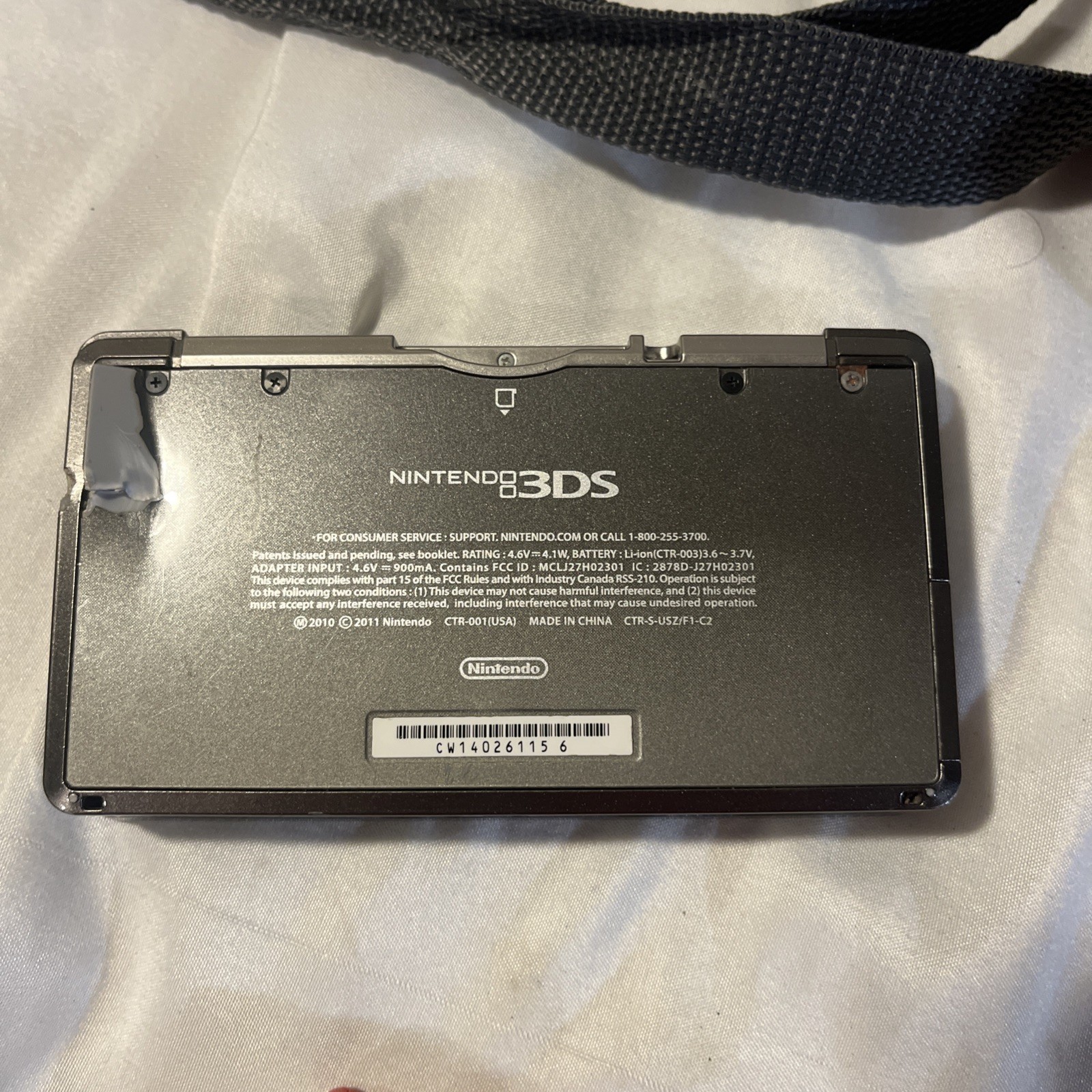 Nintendo 3DS System CTR-001 Charger Super Mario 3D Land Mario Bag Factory Reset