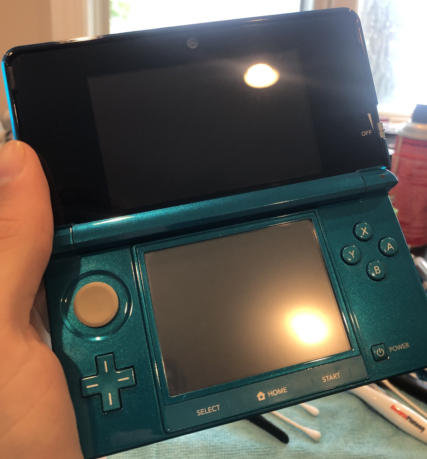 Nintendo 3DS Aqua Blue CTR-001 Handheld Console Fully Tested