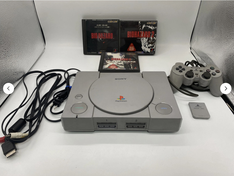 PlayStation 1 PS1 Console w/ Resident Evil Biohazard 3 set SCPH-7000 JP Ver.