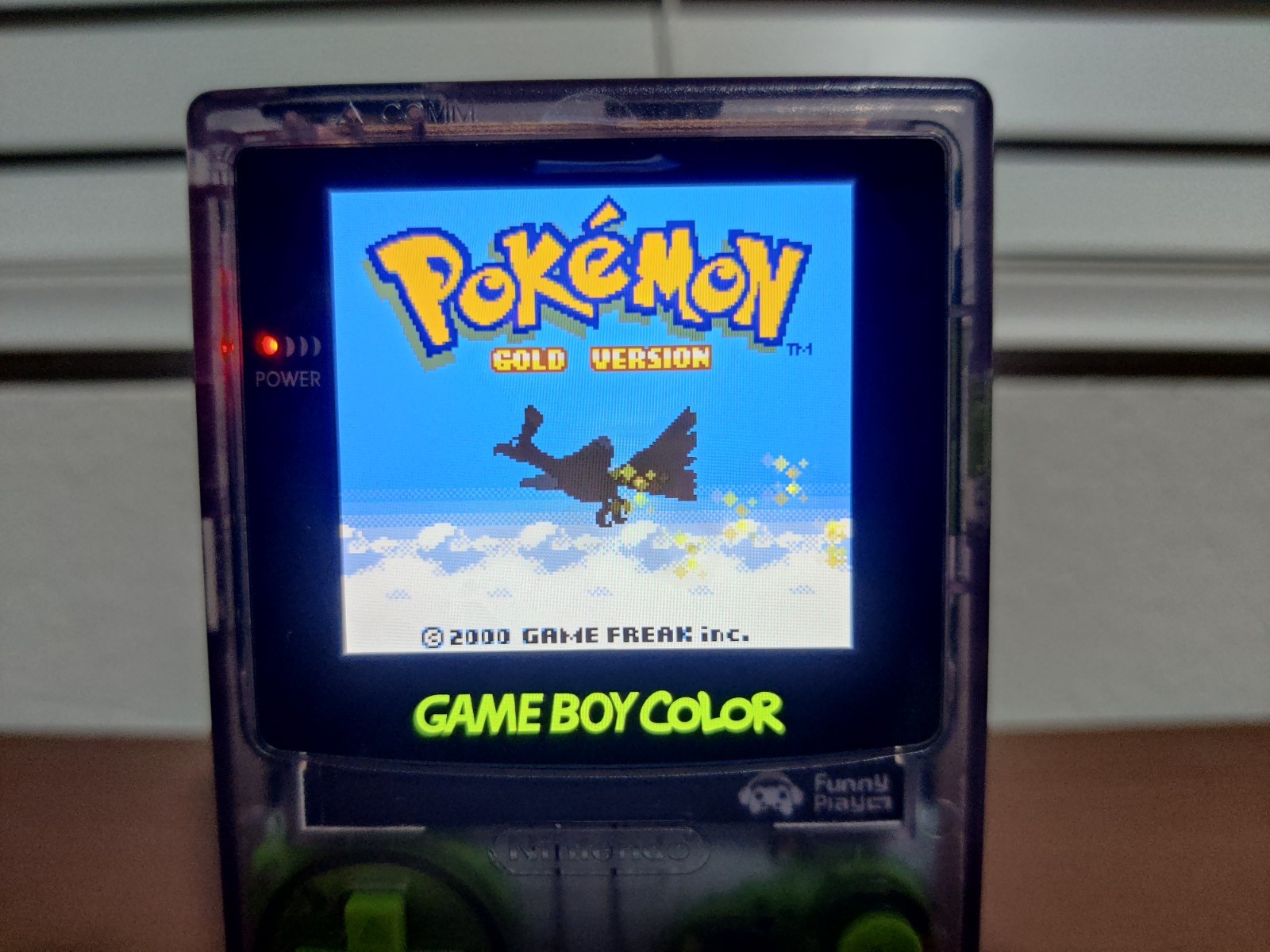 Atomic Purple Game Boy Color System (Laminated IPS Screen, Rechargeable Battery)