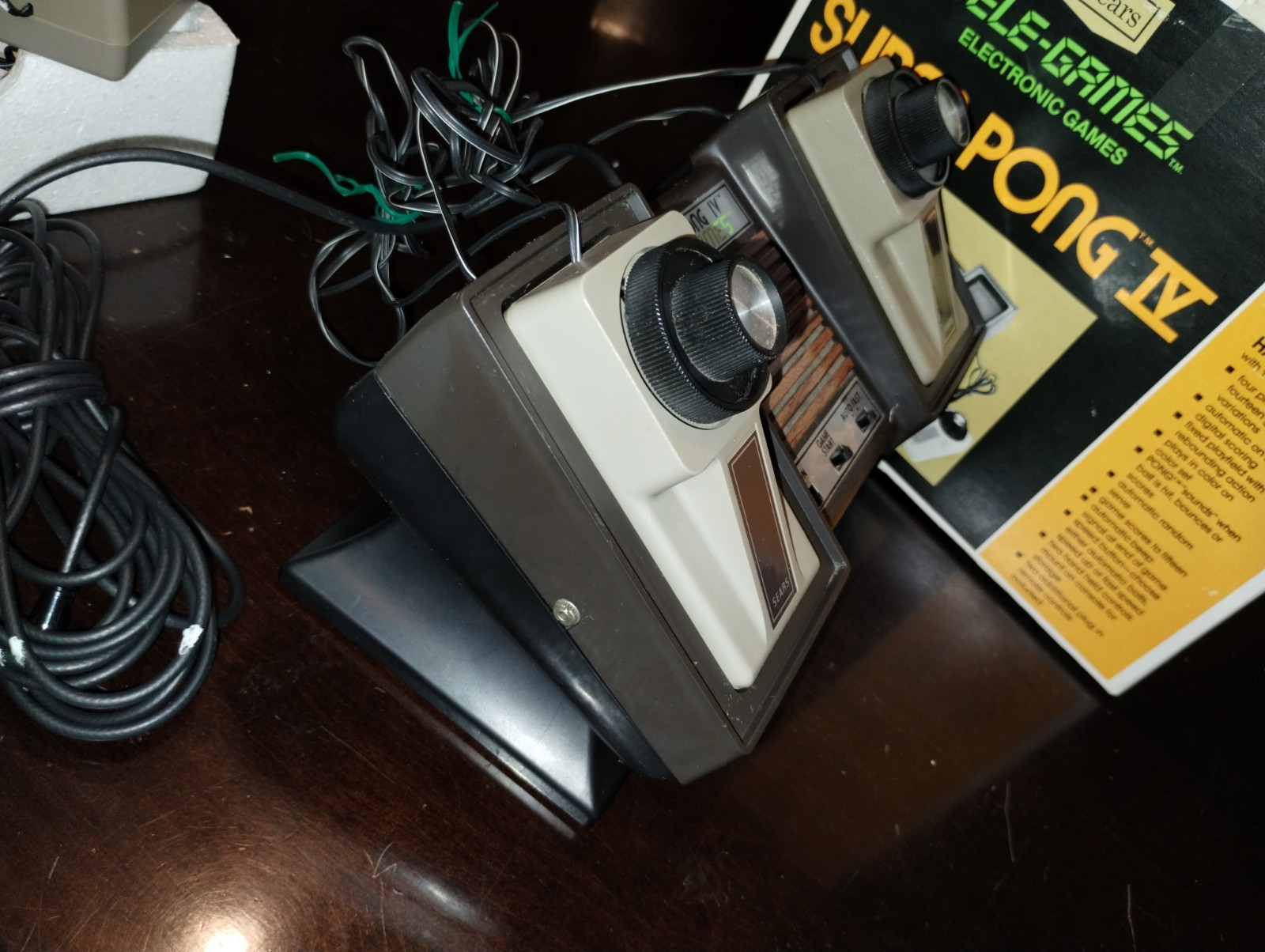 Vintage Sears Tele-Games Atari Super Pong IV w/ 4 Controllers In Original Box