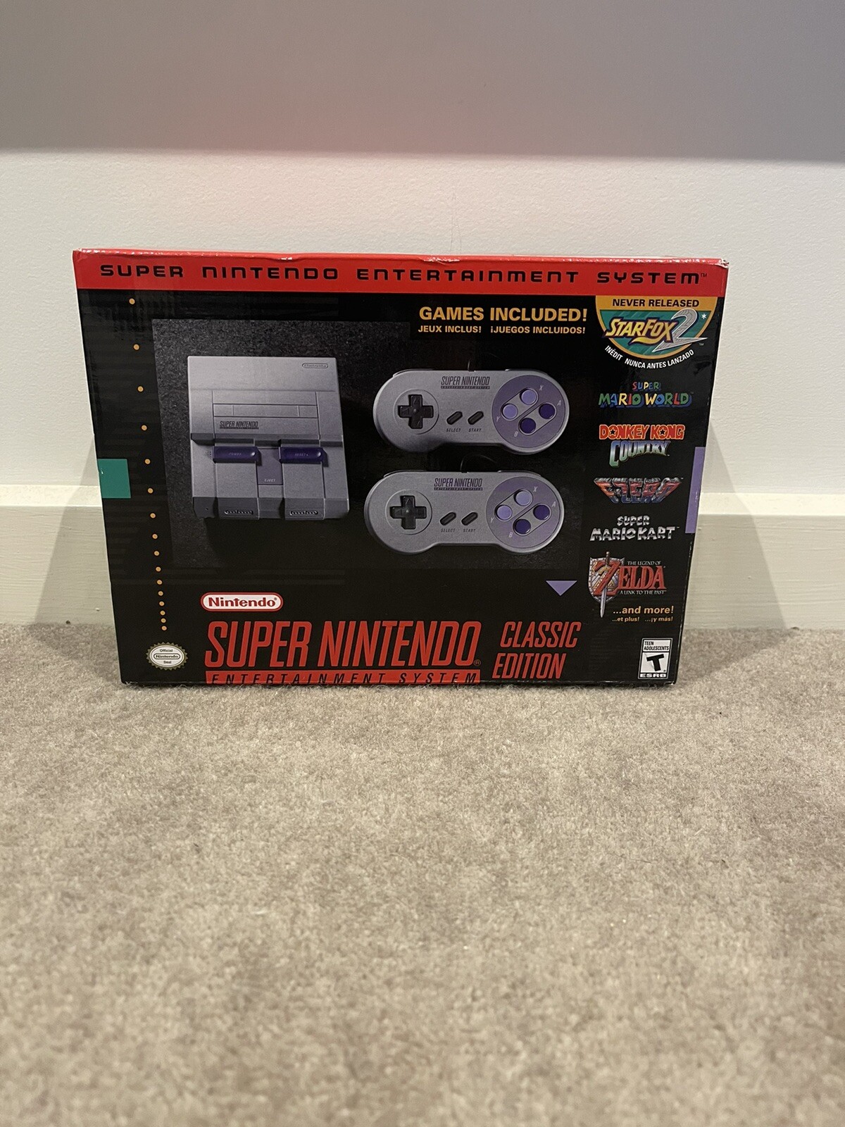 FREE SHIPPING Super Nintendo Entertainment System 2017 20+ Games NEW IN BOX