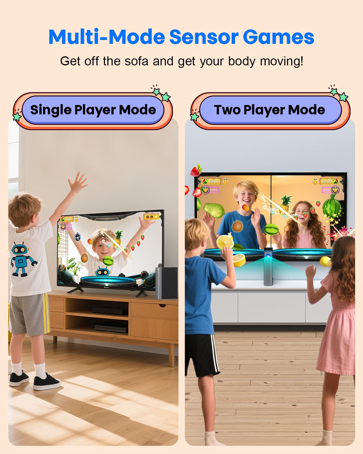 AR Motion Gaming Console for Kids – Active Video Game System with 21 Built-In Ga