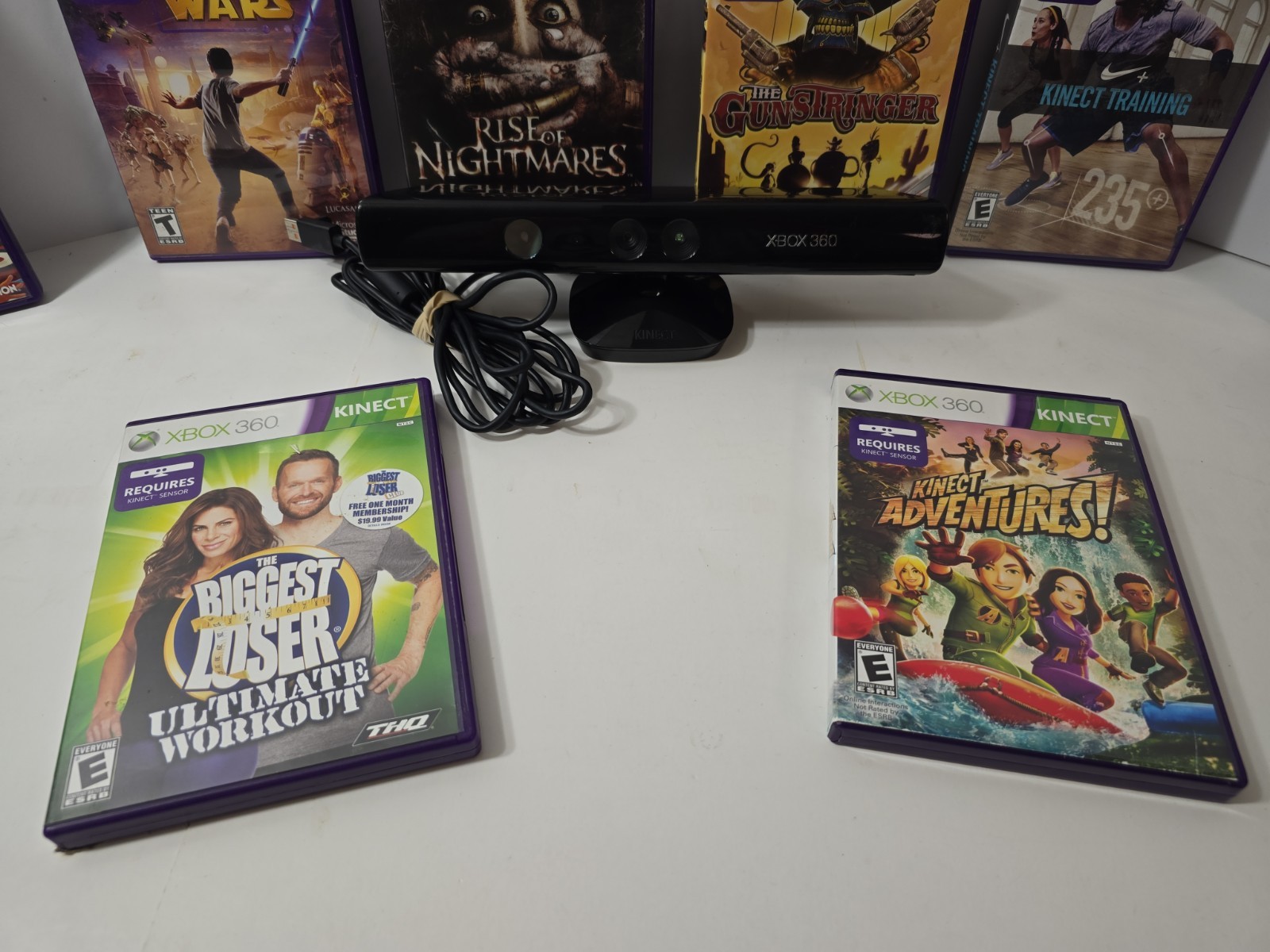 Xbox 360 Kinect Bundle With 8 Games! ALL GAMES TESTED! SHIPS FREE 🔥