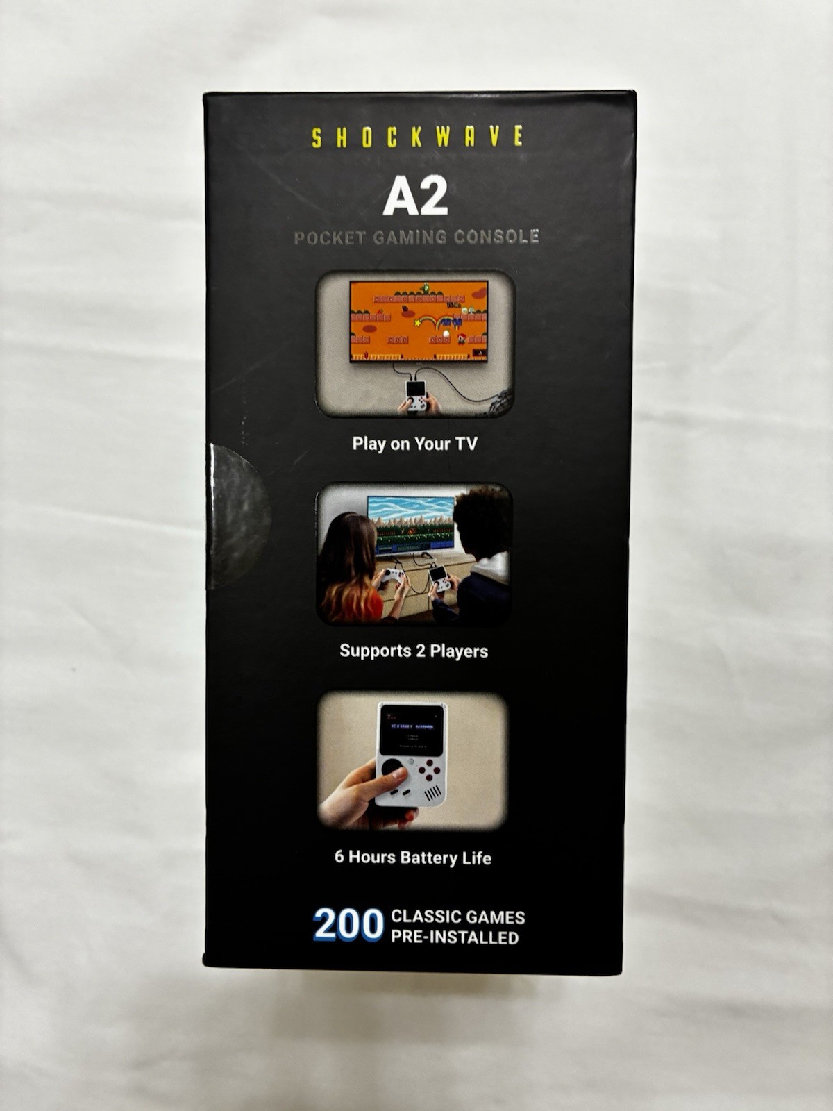Shockwave A2 Pocket Gaming Console 200 Games, Rechargeable, TV Output, 2 Players