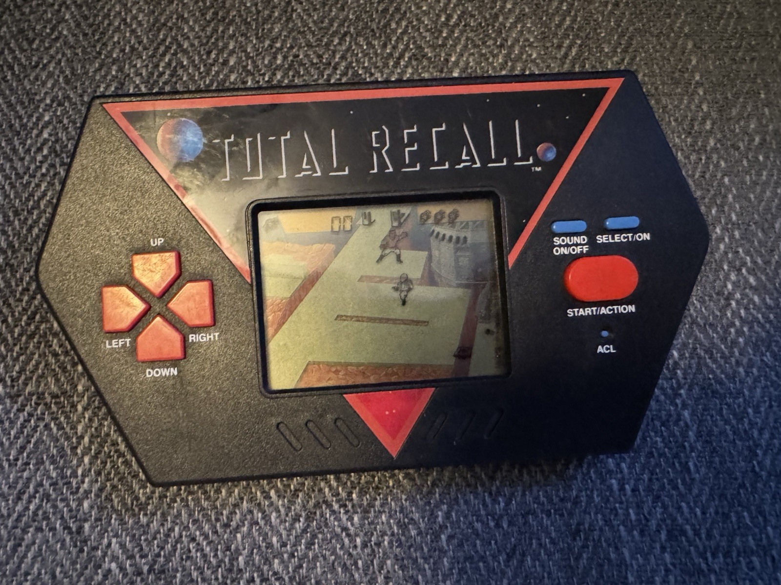 1989 Total Recall Handheld Video Game, Acclaim, For Parts Only