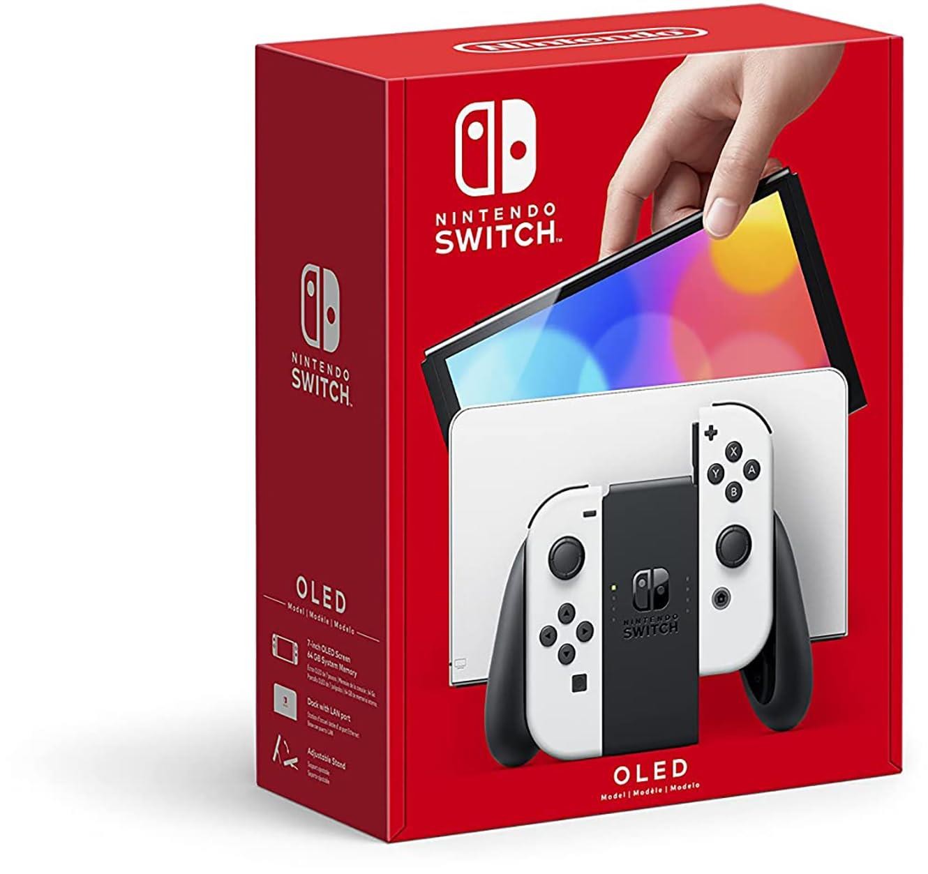 Nintendo Switch OLED White with Joy-Cons Excellent Condition