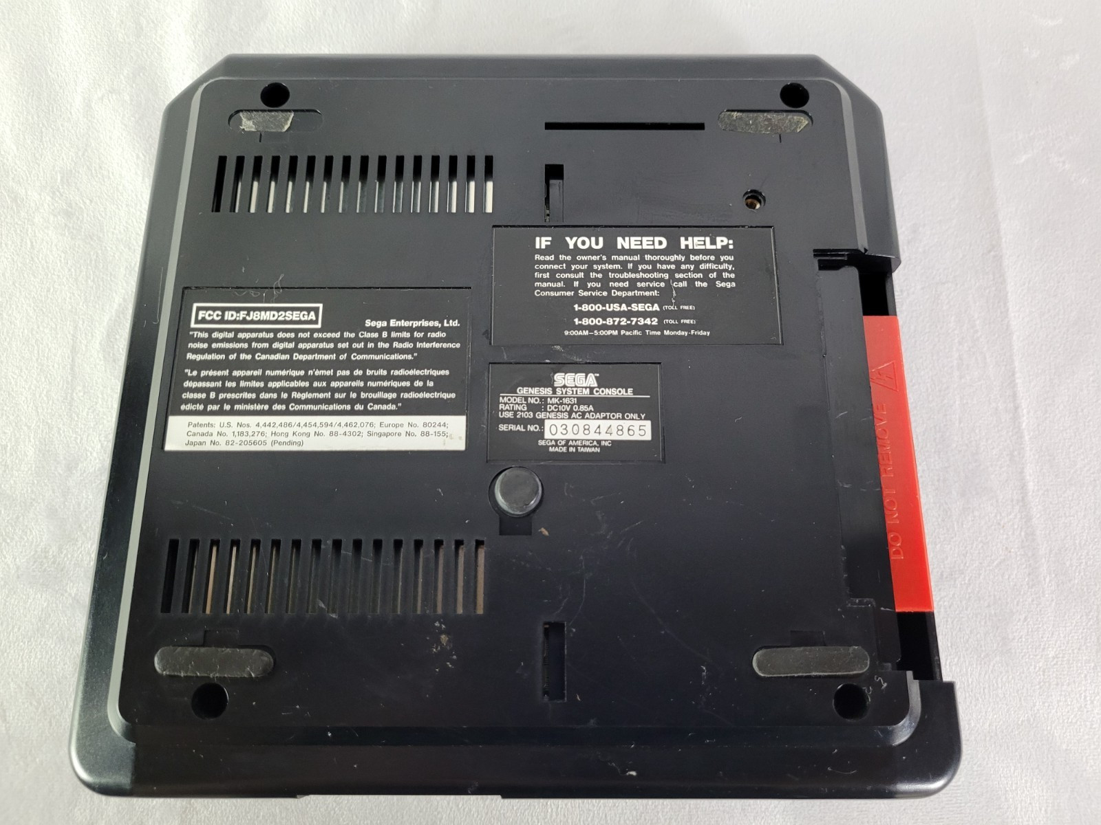Sega Genesis Model 2 Console + A/V Cable (Read Description)