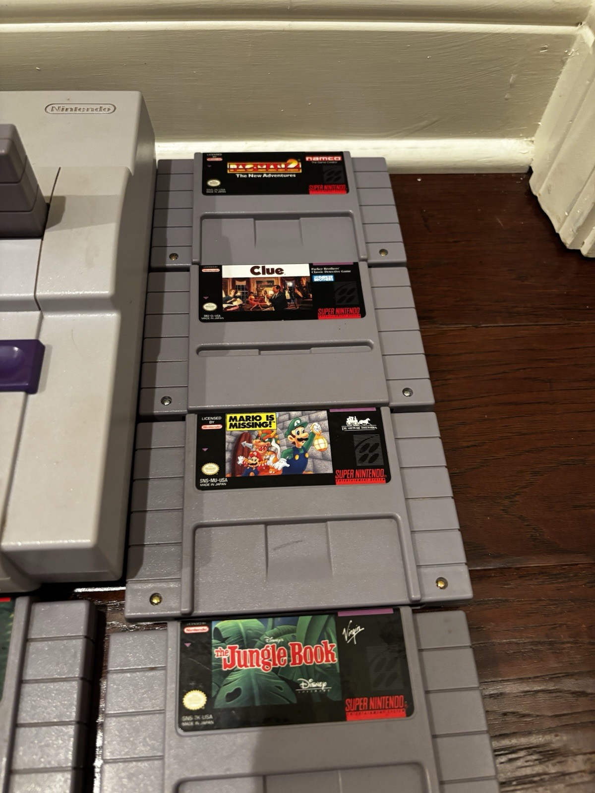 Super Nintendo 1 Chip SNES Console Bundle 1CHIP-with Games-Super Mario World