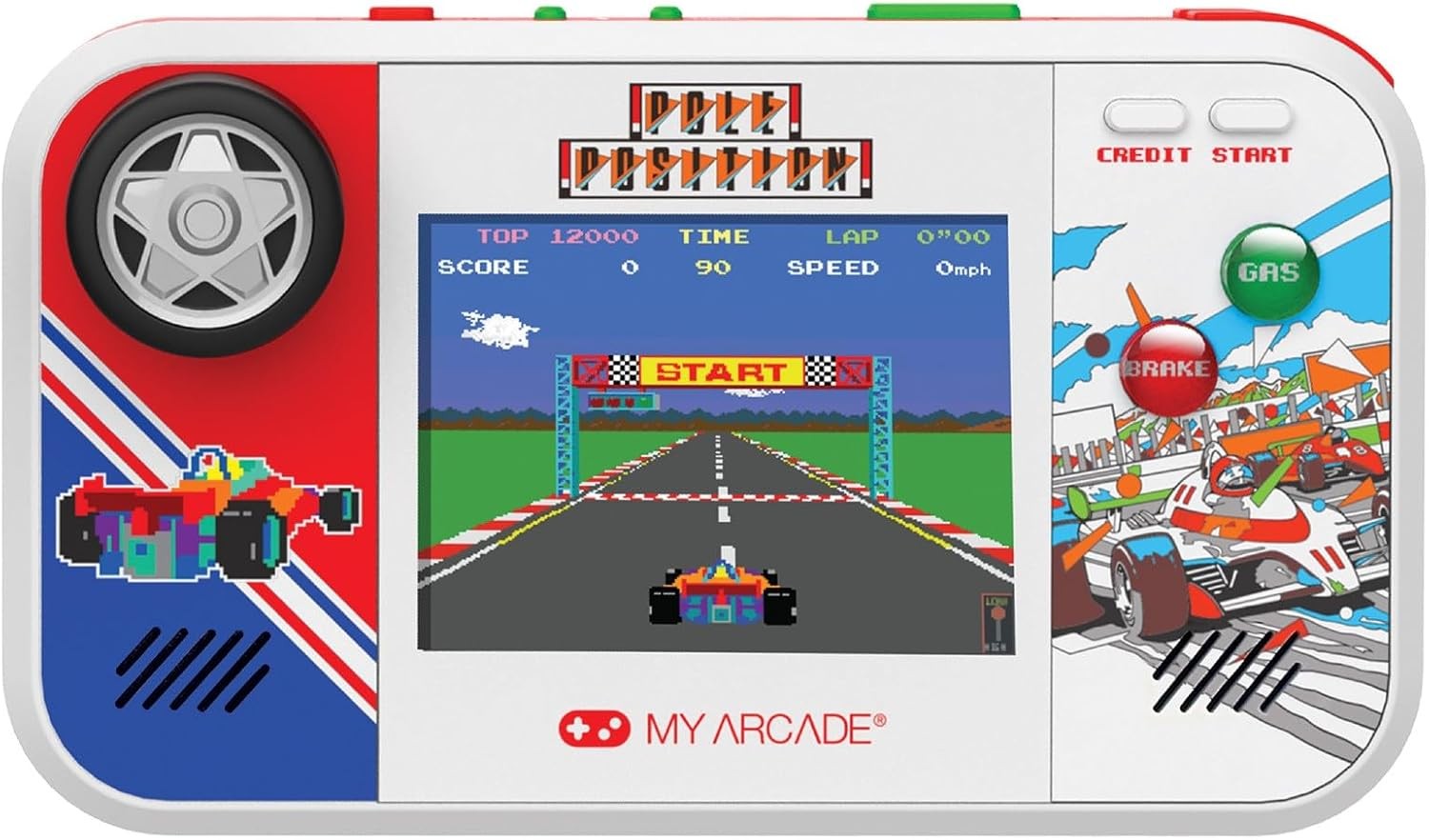 My Arcade Pole Position Pocket Player Max 2in1 Portable Video Game + Travel Case
