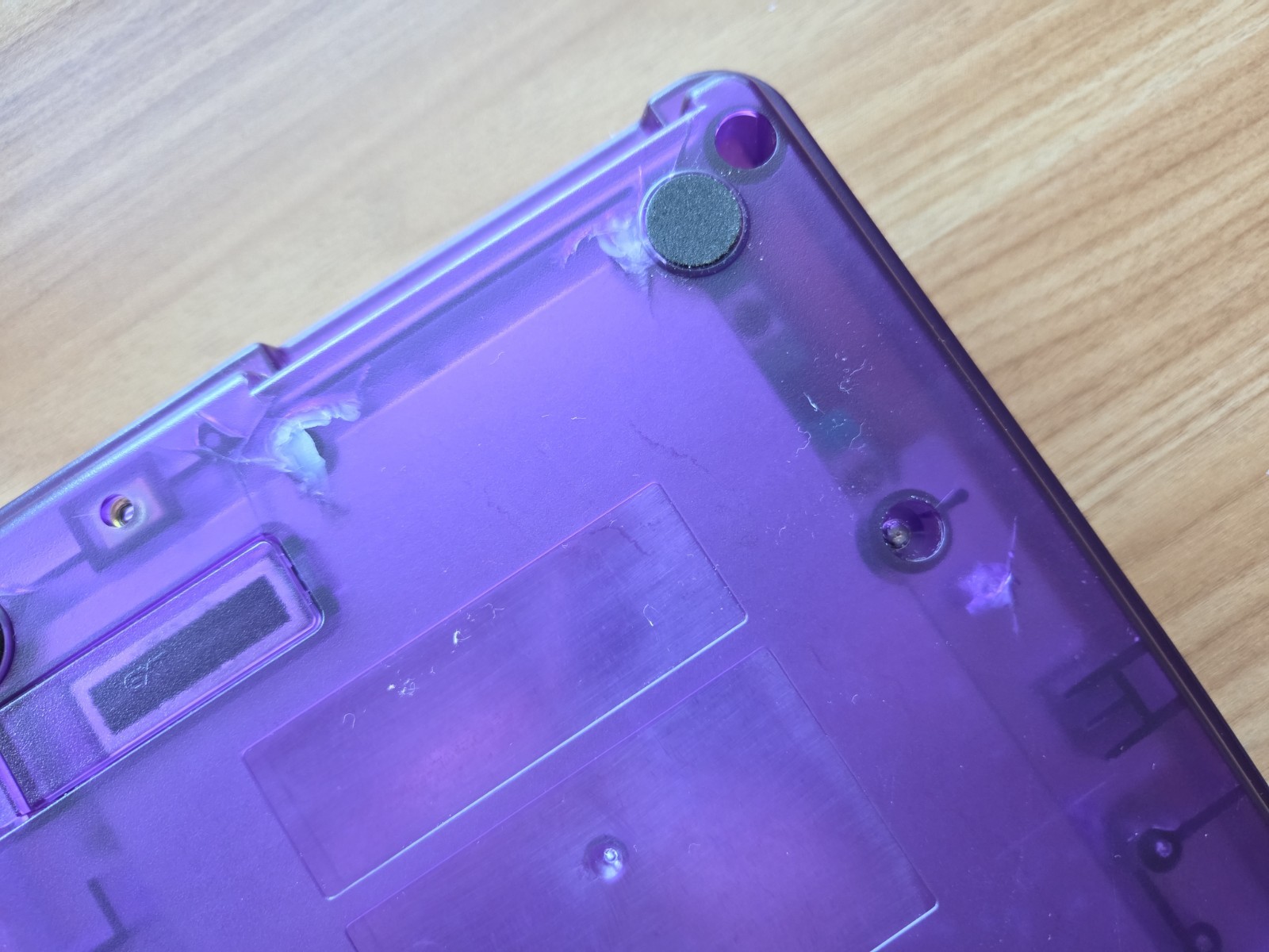Super Nintendo Famicom SNES Console Bundle Controller + Clear Purple SFC Shell