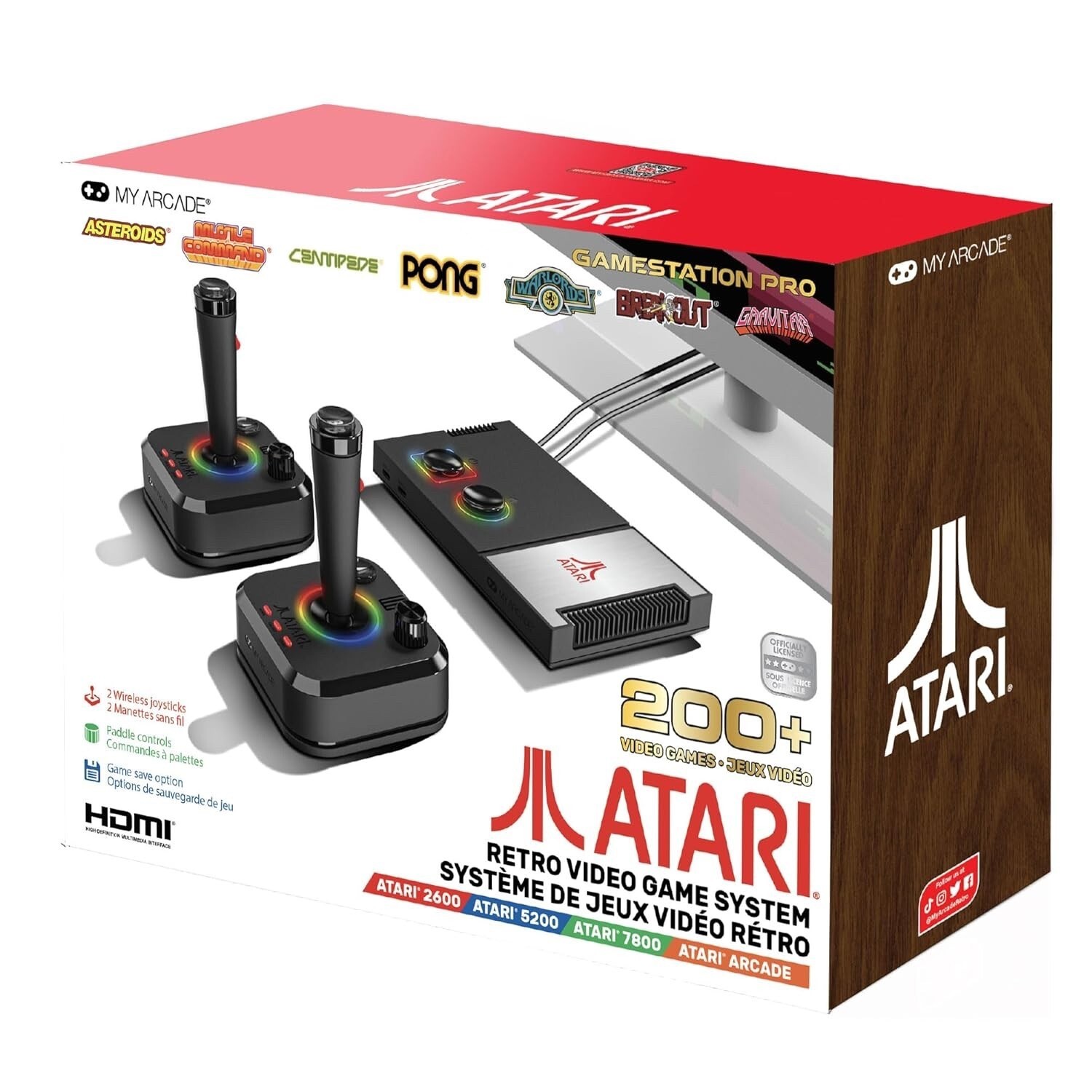 My Arcade Atari Retro Video Game System Console 200+ 80s Games