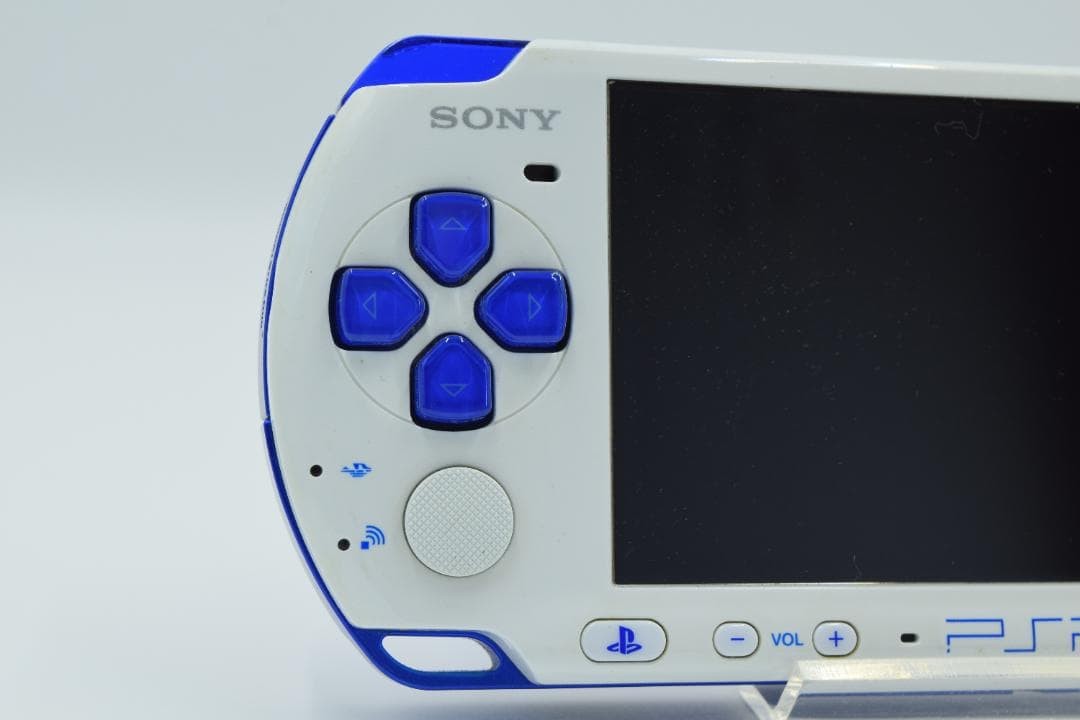 Sony PSP-3000 White Blue Console Tested Working Region Free SD Card