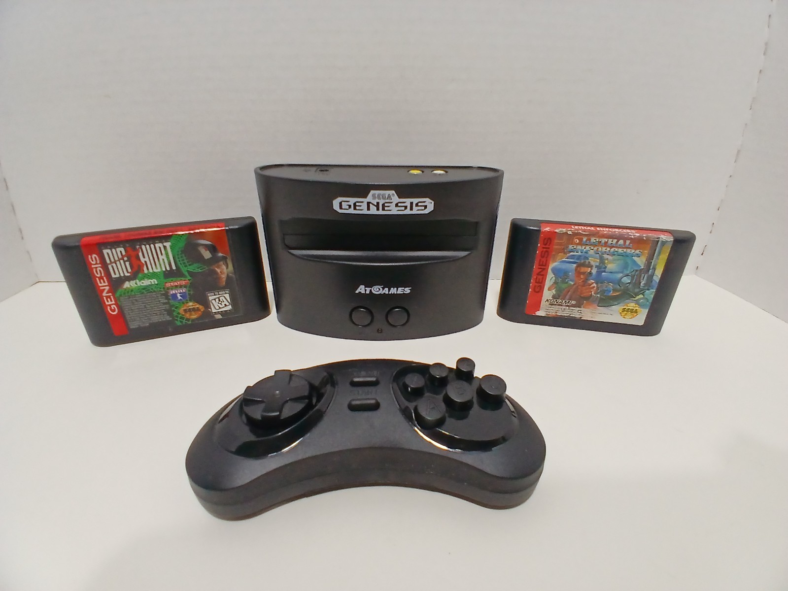 Sega Genesis At Games Classic Mini Console Bundle with 2 games & One Controller